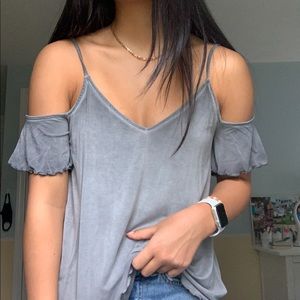 American Eagle open shoulder top
